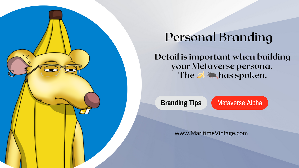 Detail is important when building your Metaverse persona. - 🍌🐀