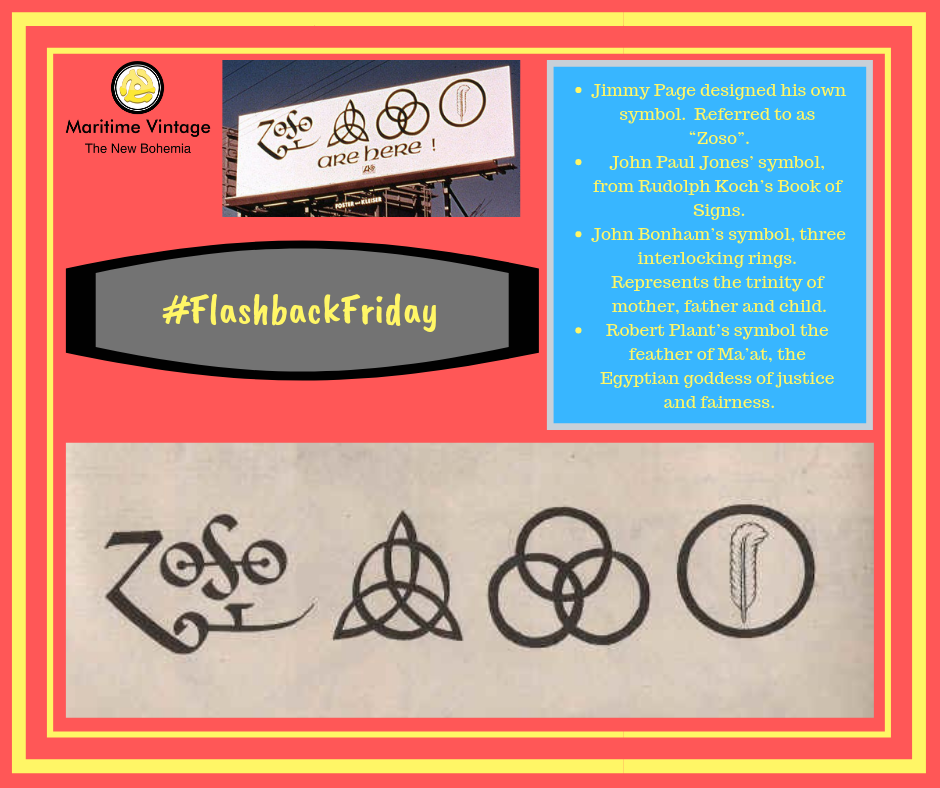 vintage The Four Symbols Album Robert plant Plant Maritime Vintage Led Zeppelin IV Led Zeppelin John Bonham Jimmy Page FlashbackFriday Flashback Friday #FlashbackFriday | The Four