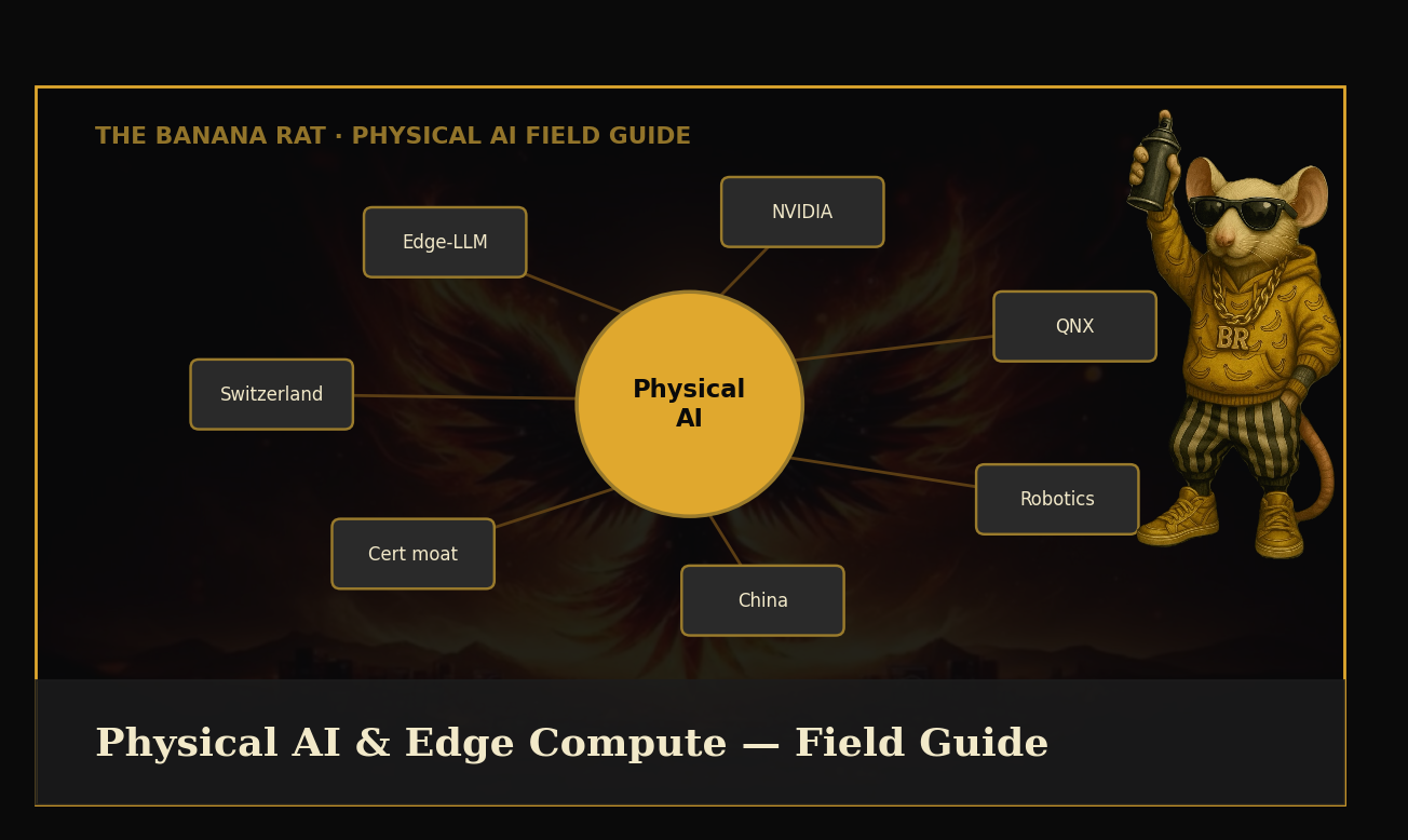 Physical AI & Edge Compute field guide — hub map (Banana Rat)